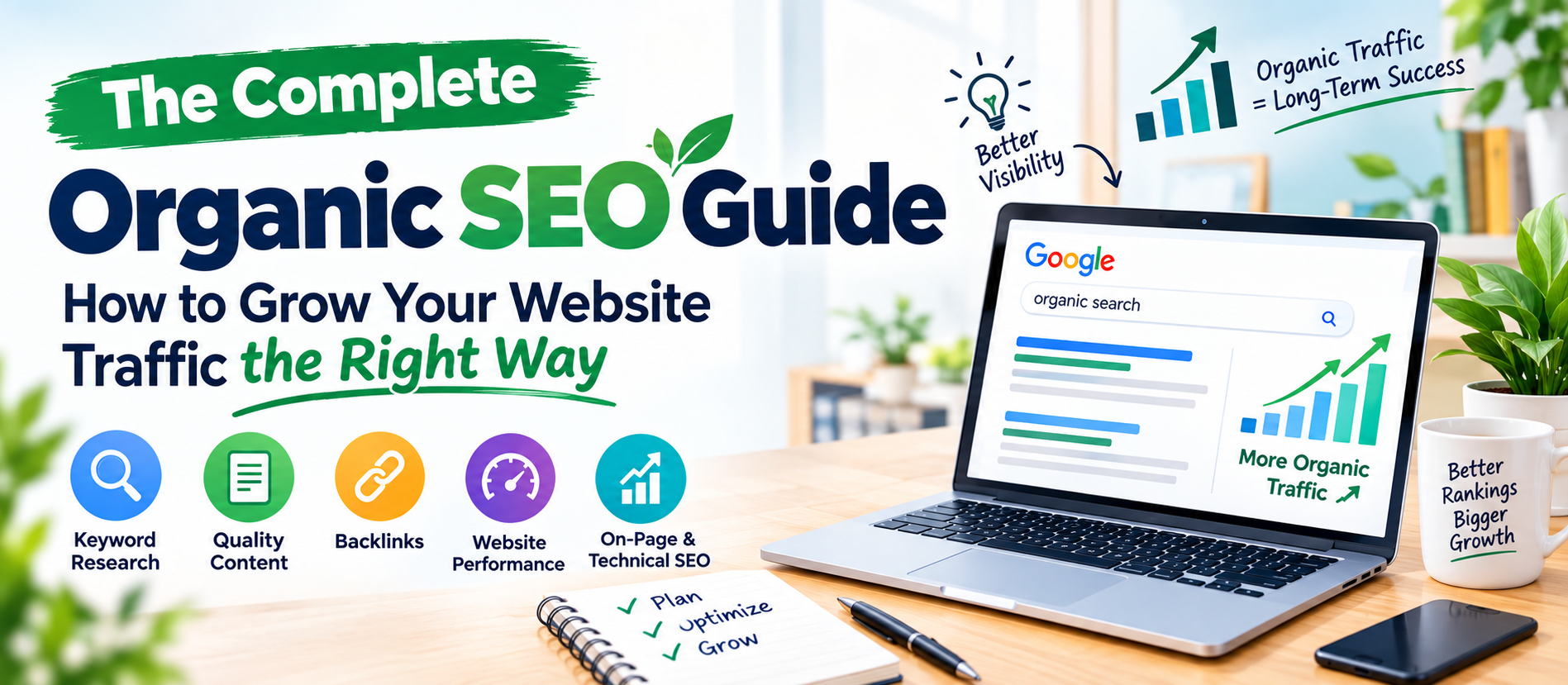 The Complete Organic SEO Guide: How to Grow Your Website Traffic the Right Way